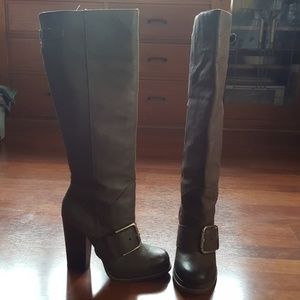 Nine West Vathrowdown grey over the knee boots